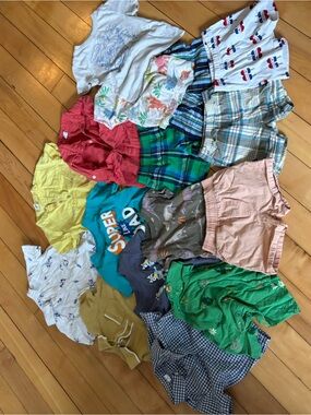 Boys summery 12-18 month shirts and shorts bundle
